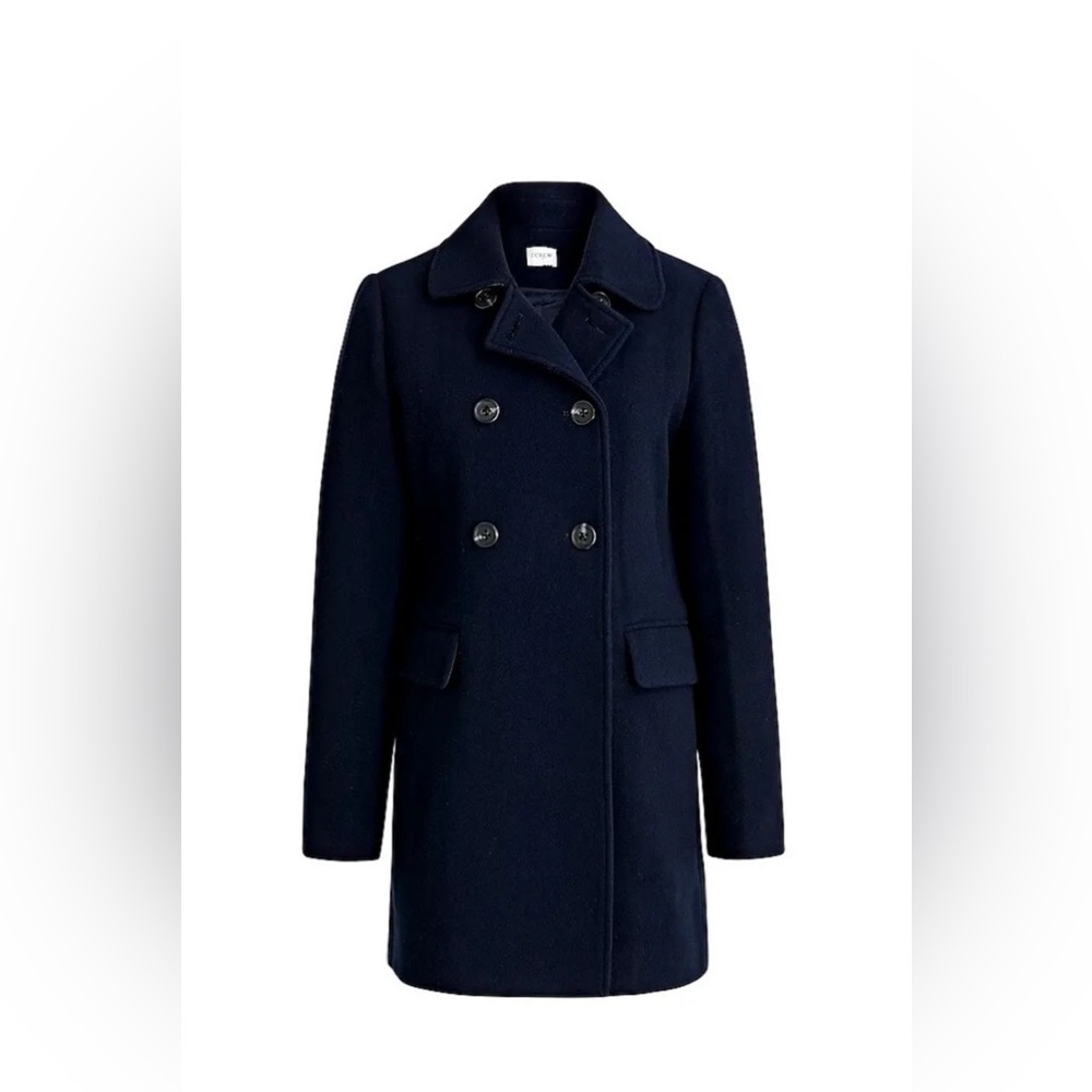 J.CREW FACTORY Wool Blend NAVY WINTER Top Coat Doble Breast
Pocket SIZE 12